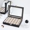 24-Grid Jewelry Box with Clear Lid – Velvet Jewelry Organizer, Ring & Earring Holder for Drawers, Display Case for Women & Girls (Beige)
